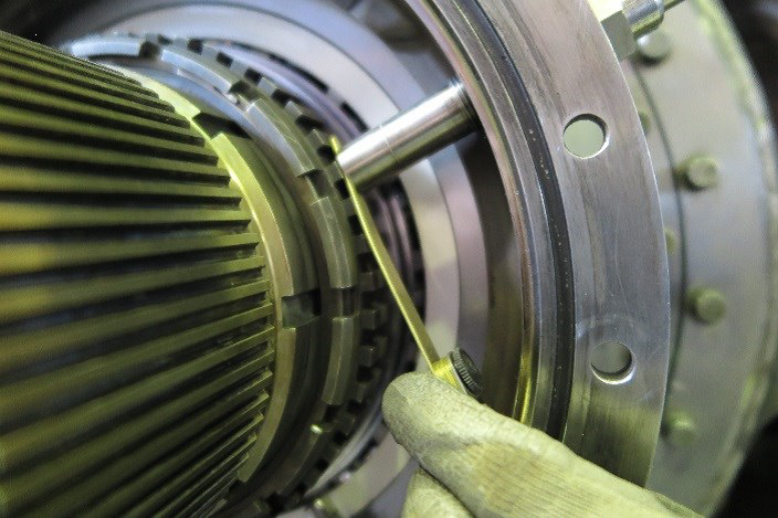 Work in progress; LM1600 power turbine