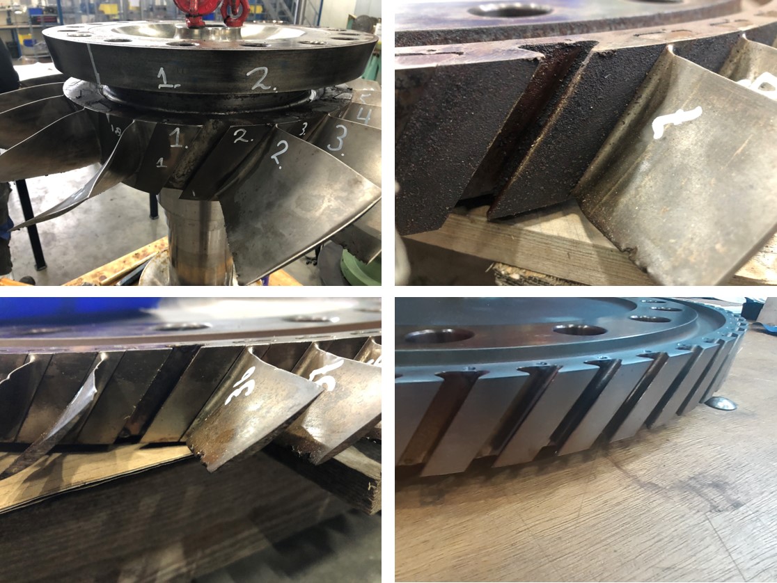 PGT10 rotor overhaul –  compressor blades removal